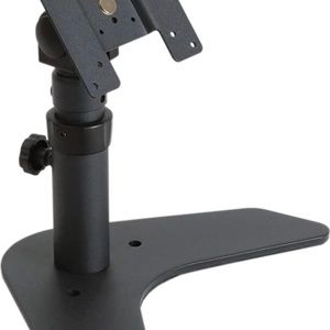 MonMount Single LCD Monitor VESA Desk Stand - Height Adjustable, Black (LCD-6410